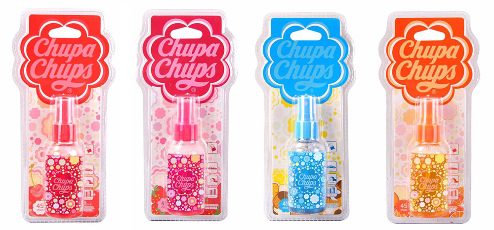 Chupa Chups แบบสเปร์ย Chupa Chups น้ำหอมที่เป็นอุปกรณ์ตกแต่งรถยนต์
