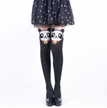 ถุงน่องสไตล์เกาหลีลายหมีแพนด้า