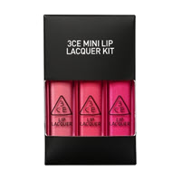 3CE Mini Lip Lacquer Kit - Editor Loves Pink
